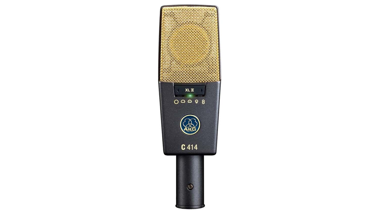 AKG C414 XLII front shot with gold grille
